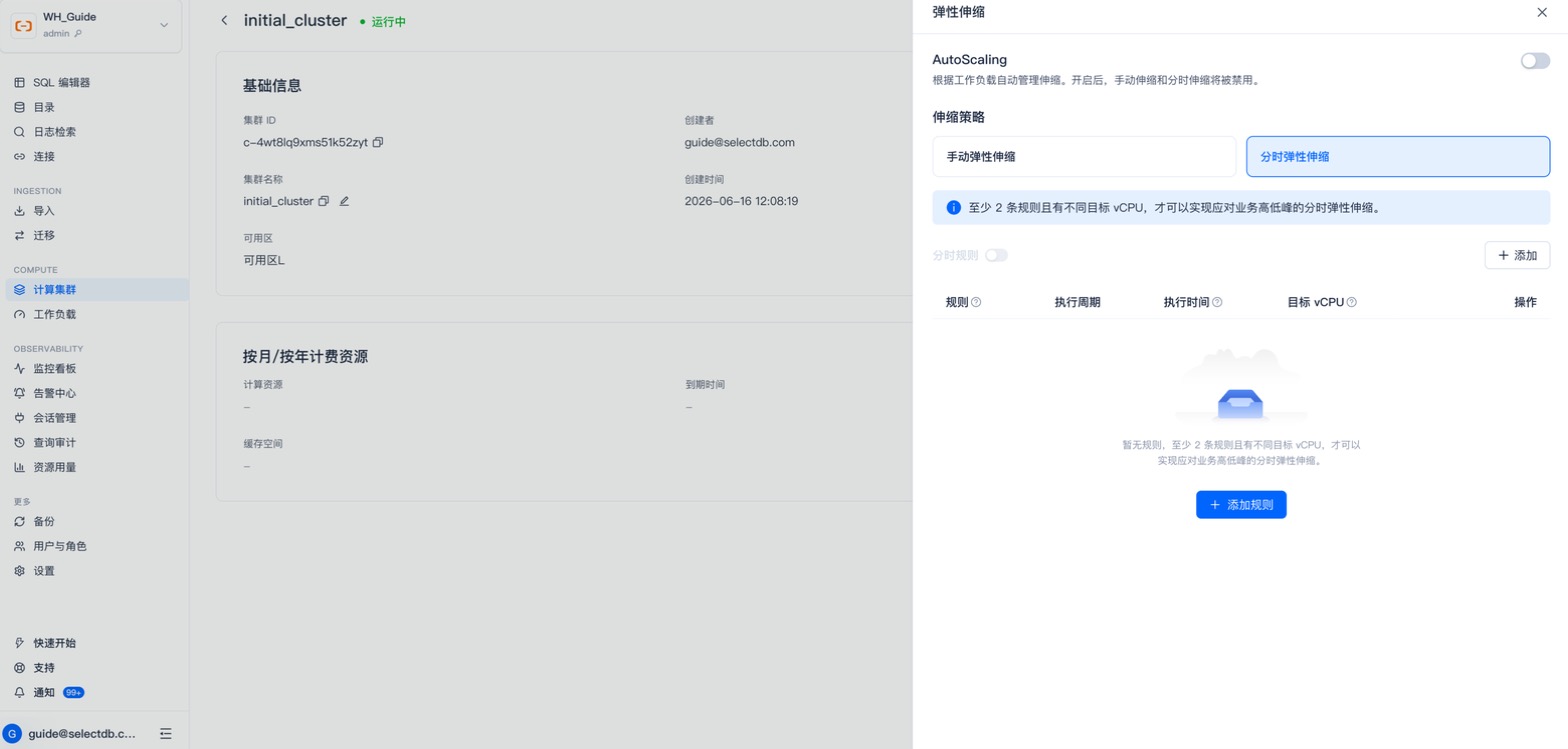 弹性伸缩 · 分时弹性伸缩（定时规则）